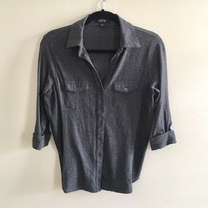 Grey Button Down